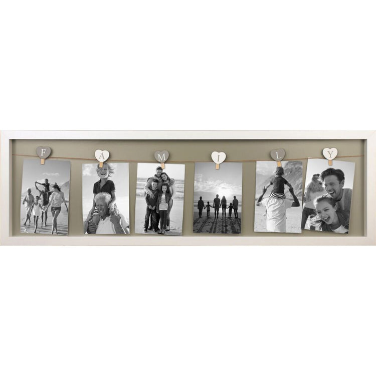 Divers Photo Frame Family MDF 78x24 blanc