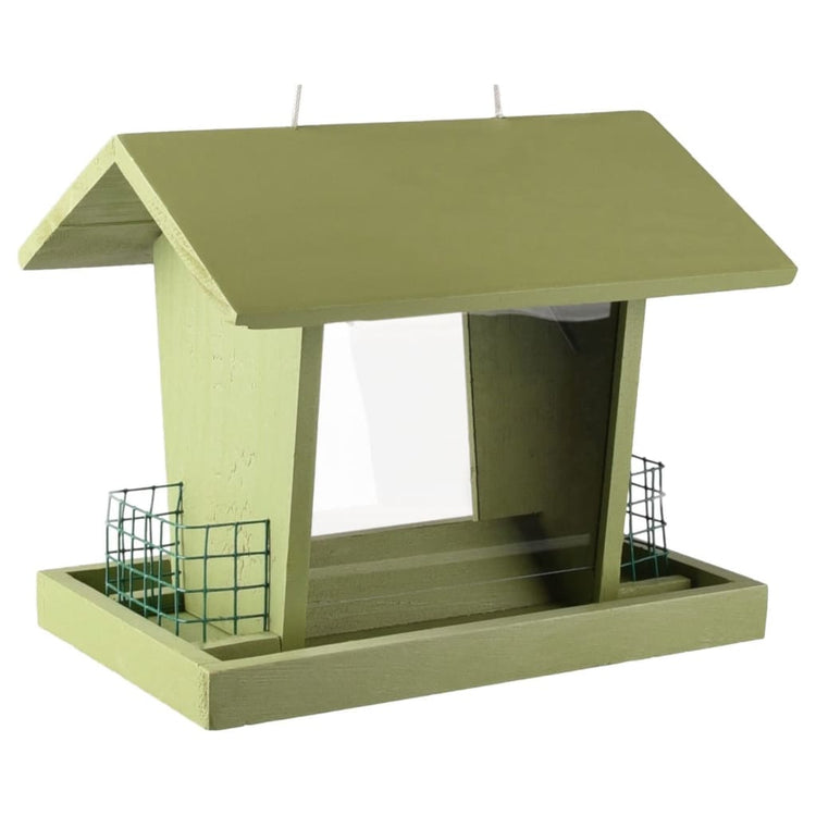 Flamingo Flamingo Bird Feed House avec Silo Mado Green