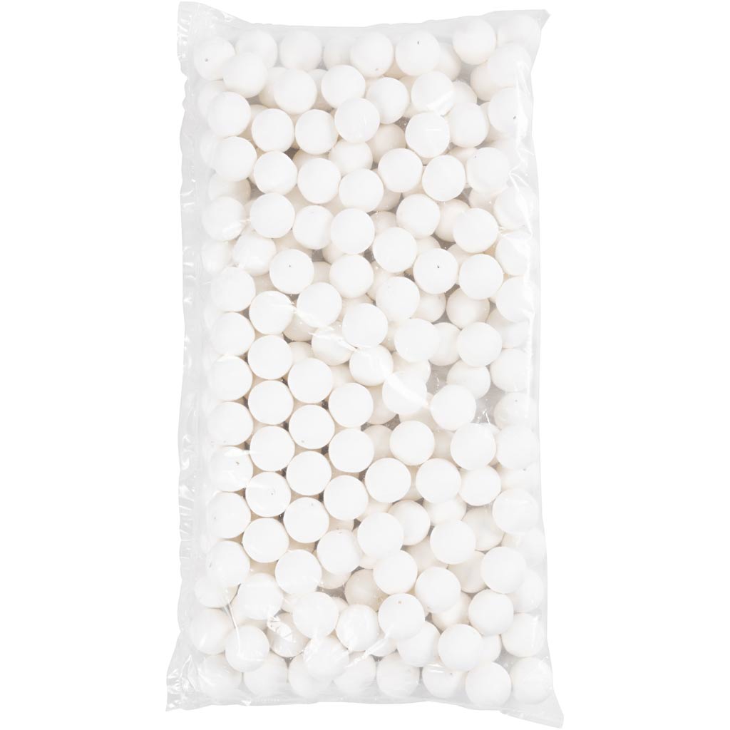 Boules Creativ company, d 30 mm, blanches, 200 pièces 1 boîte
