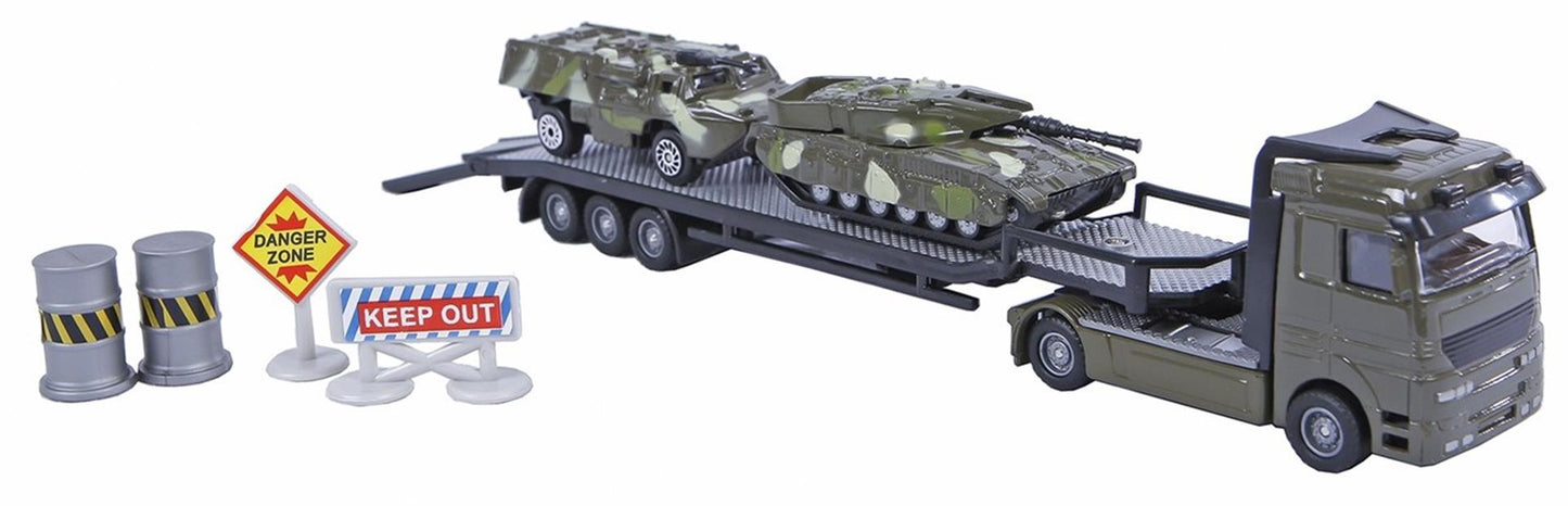 Transporteur de camions moulés à 2 jeux avec des réservoirs, 24 cm