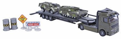 Transporteur de camions moulés à 2 jeux avec des réservoirs, 24 cm
