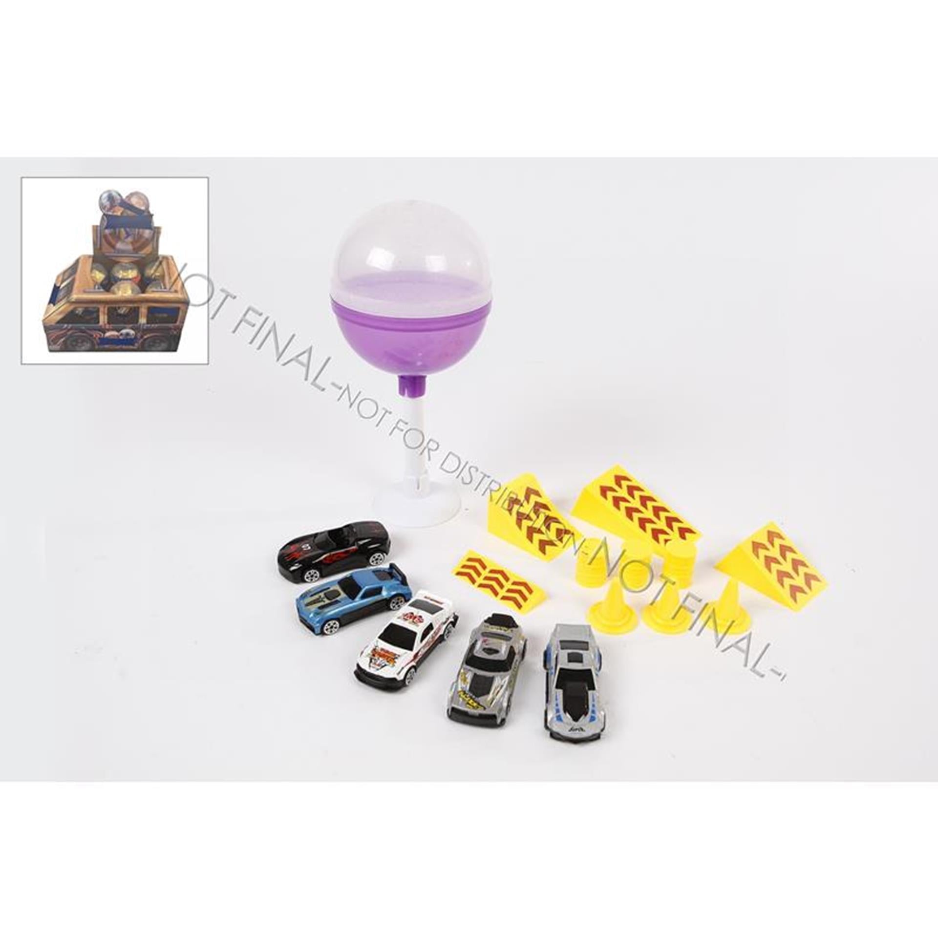 Coffret de voitures sucettes avec attributs