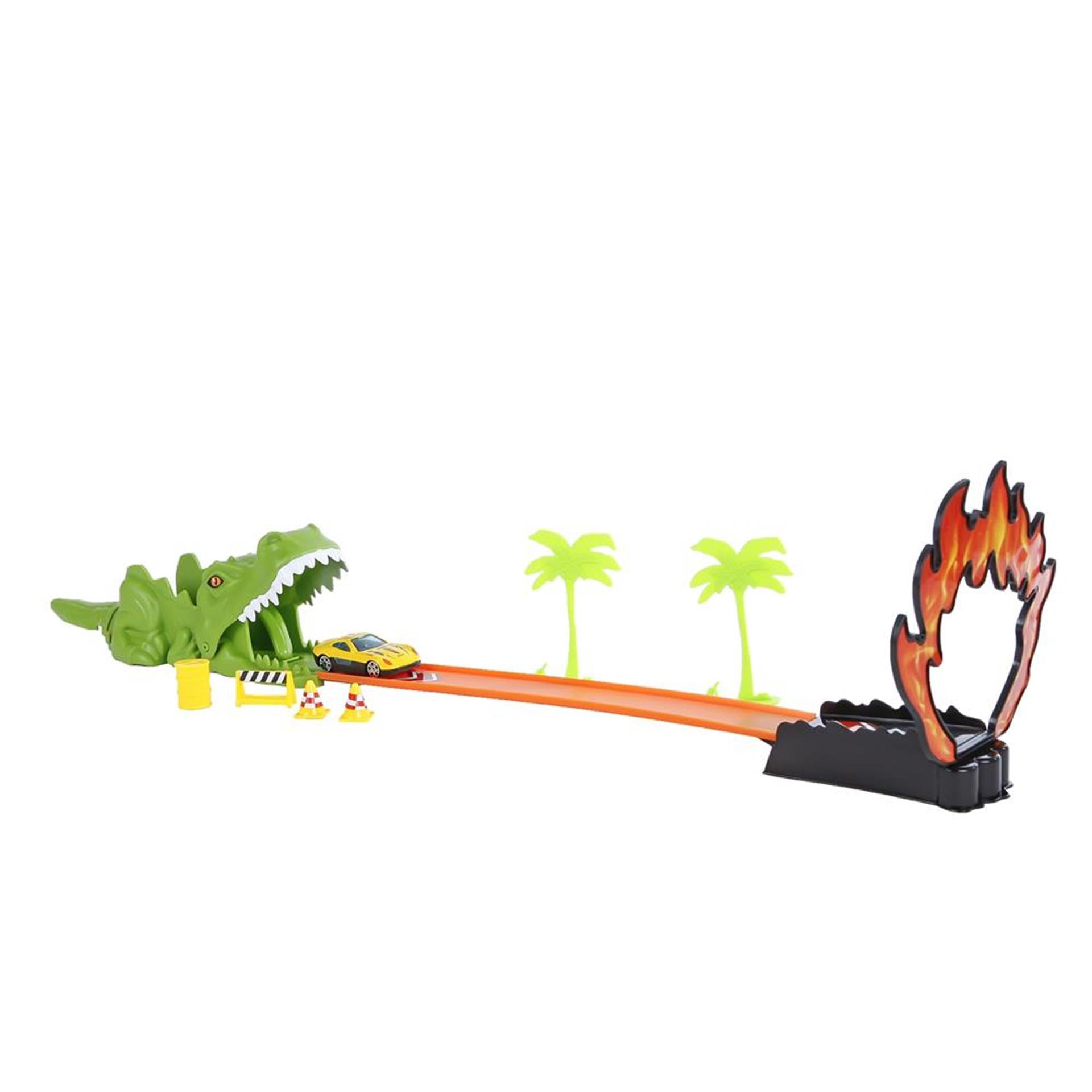 Roadblasters tire une piste de course avec 3 set de jeu de voitures moulées