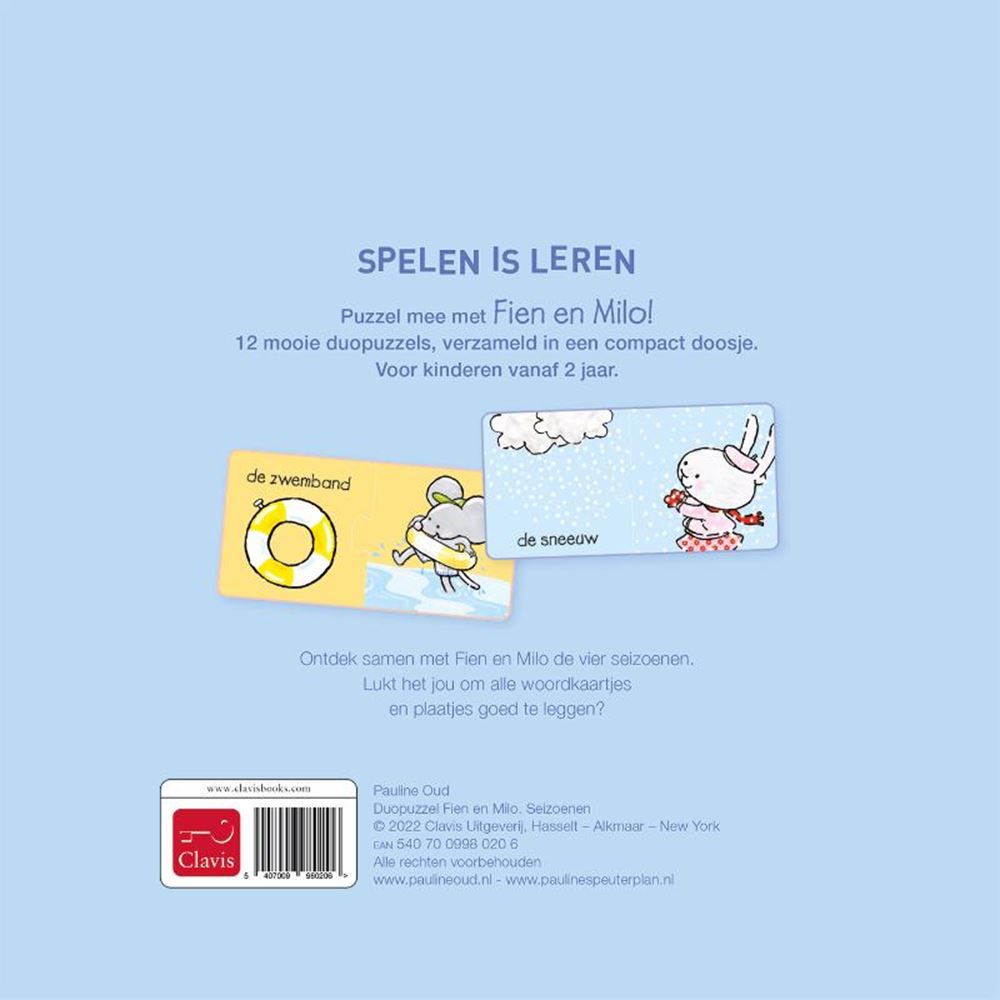 Duo puzzle fien et milo. 2+