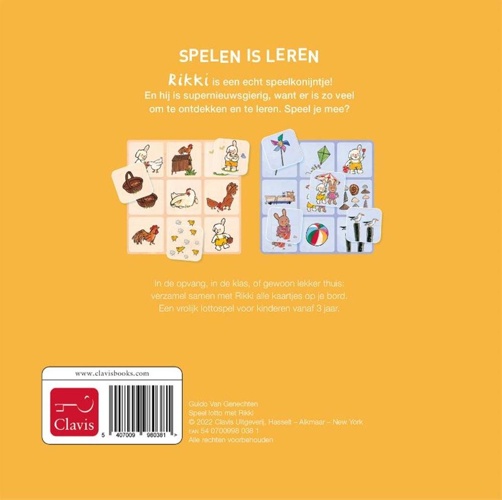 Clavis Publishers joue au loto avec Rikki. 3+.