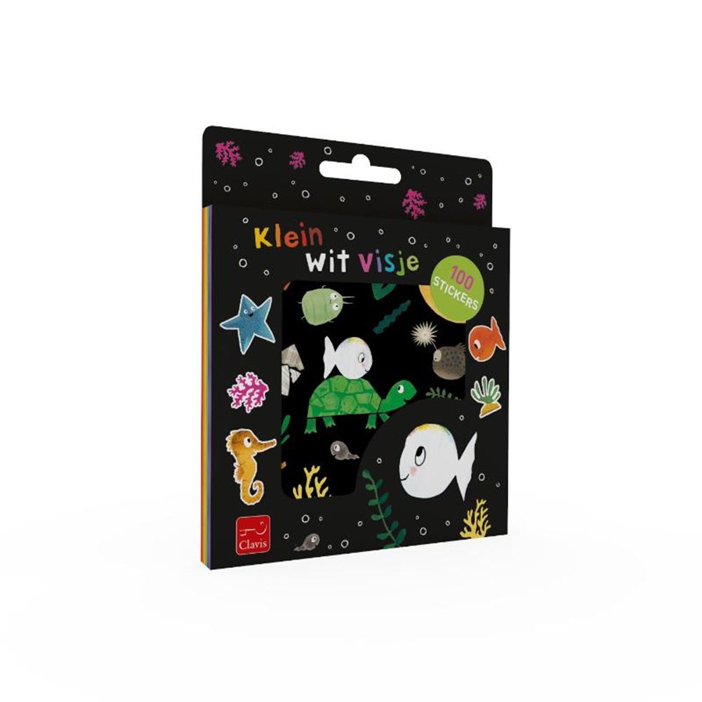 Ensemble d'autocollants Clavis petit poisson blanc. 3+