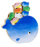 Clavis éditeurs gegenten*jeu en bois 4 en 1 petit poisson blanc. pile, tige, compte et fil