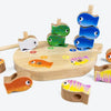 Clavis éditeurs gegenten*jeu en bois 4 en 1 petit poisson blanc. pile, tige, compte et fil