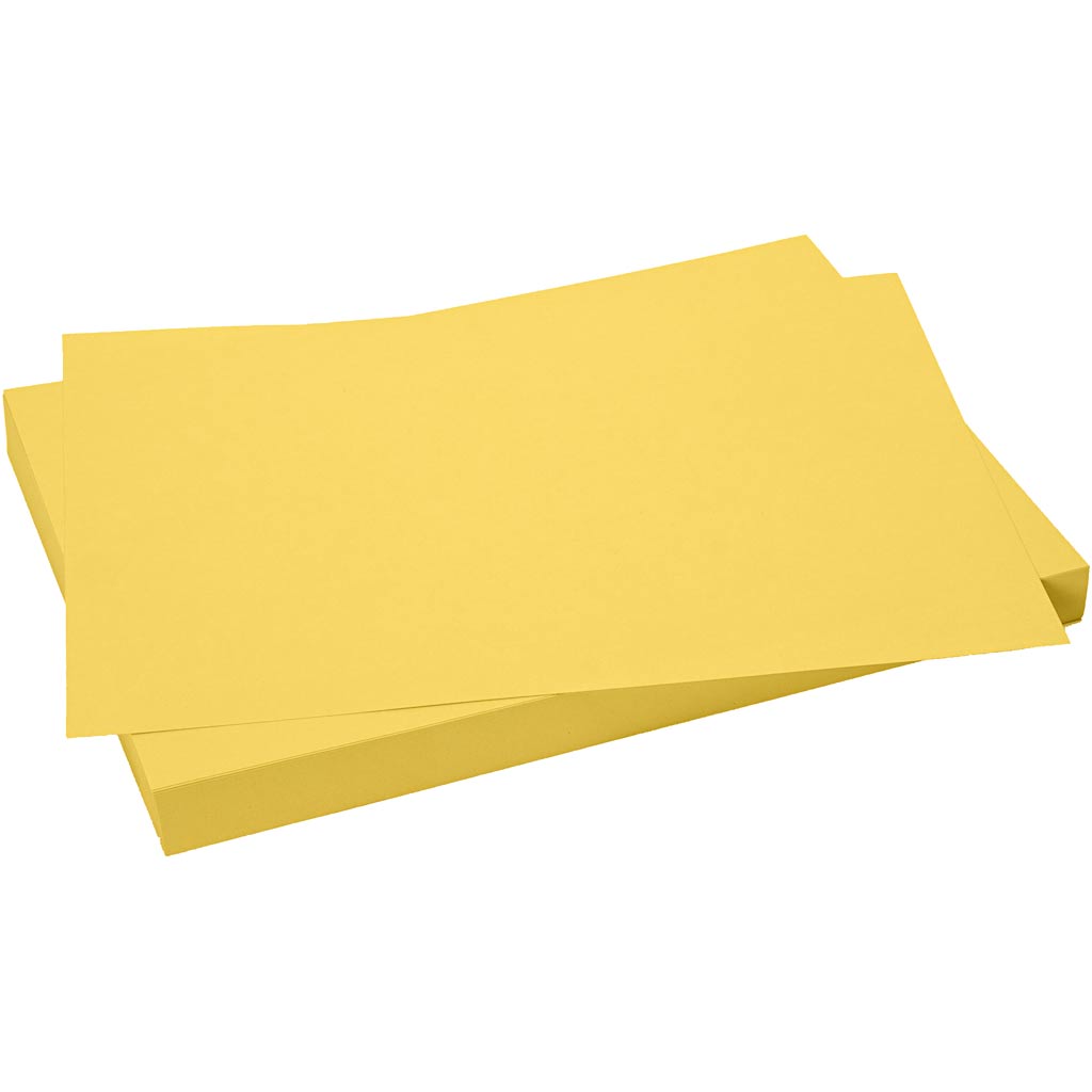 CARTEAT CARBORD CARTE, FEUILLE 50X70 CM, 270 GR, Sun Jaune, 10 Feuille 1 Boîte