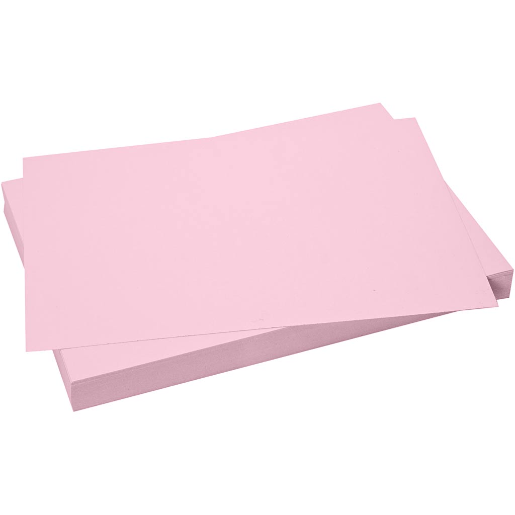 CARTEAT CARRADE CARTEUR, FEUILLE 50X70 CM, 270 GR, rose clair, 10 feuilles 1 boîte