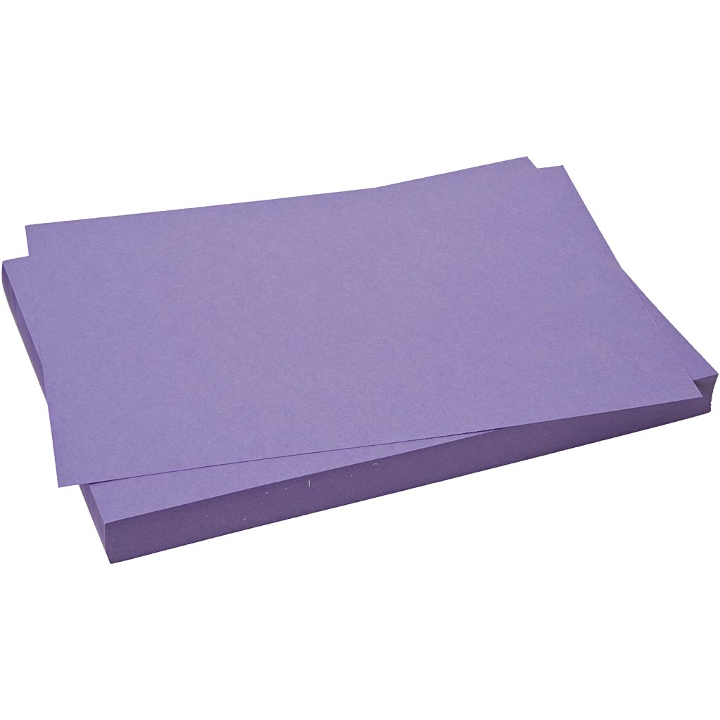 CARTEVE CARIVER CARTE, FEUILLE 50X70 CM, 270 GR, violet, 10 feuilles 1 boîte