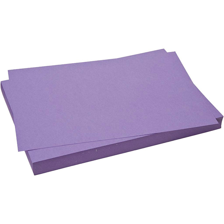CARTEVE CARIVER CARTE, FEUILLE 50X70 CM, 270 GR, violet, 10 feuilles 1 boîte