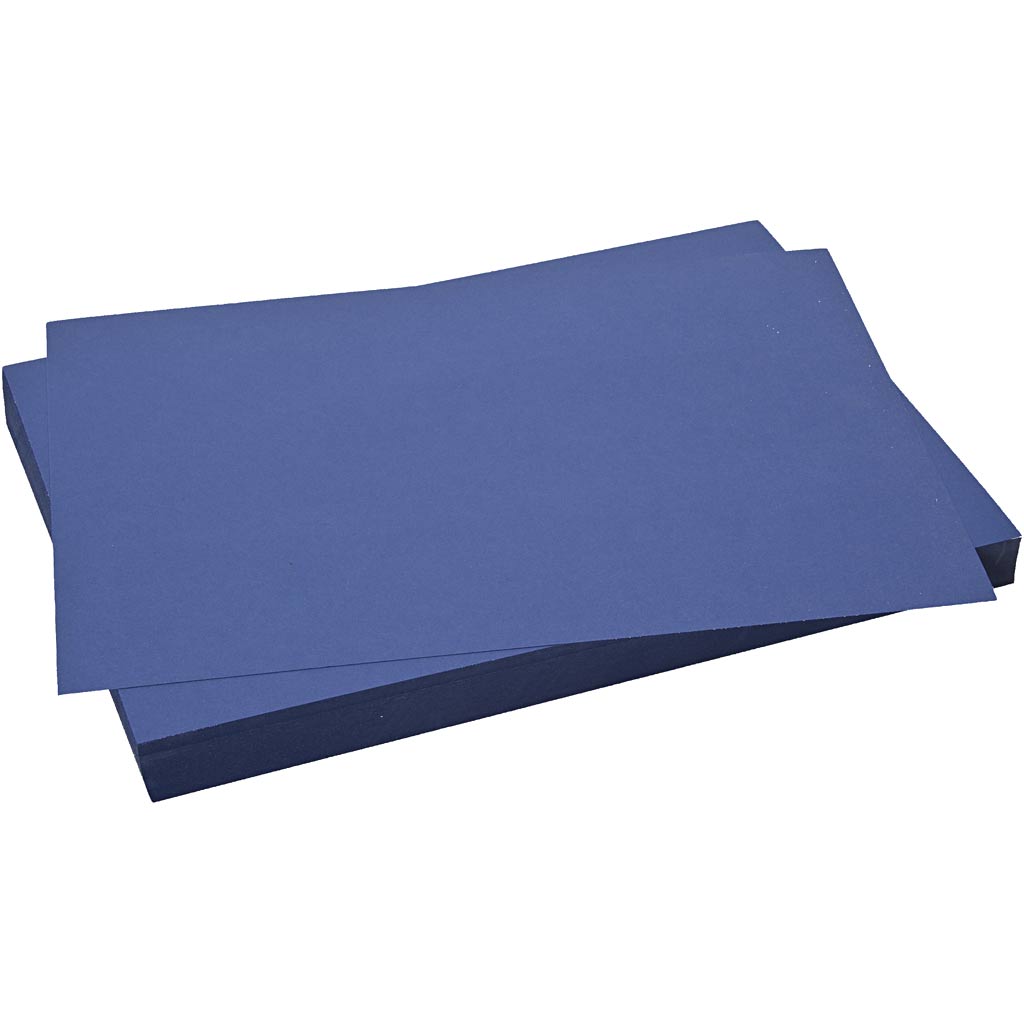 CARTEAT CARRADE CARTEUR, FEUILLE 50X70 CM, 270 g, bleu foncé, 10 feuilles 1 boîte