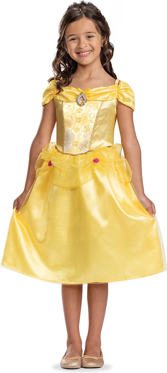 Déguisement princesse disney - la belle la bête, belle robe classique, taille m (7-8 ans), fille