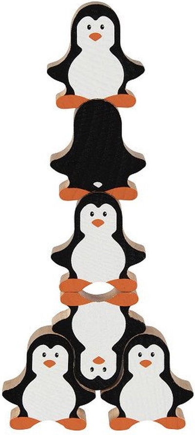 Jeu d'empilement en bois goki pinguin
