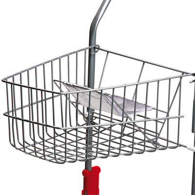 Cart d'achat de petits pieds avec siège et drapeau de poupée