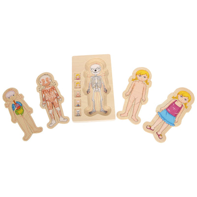 Petite fille de puzzle du corps en bois, 29e.