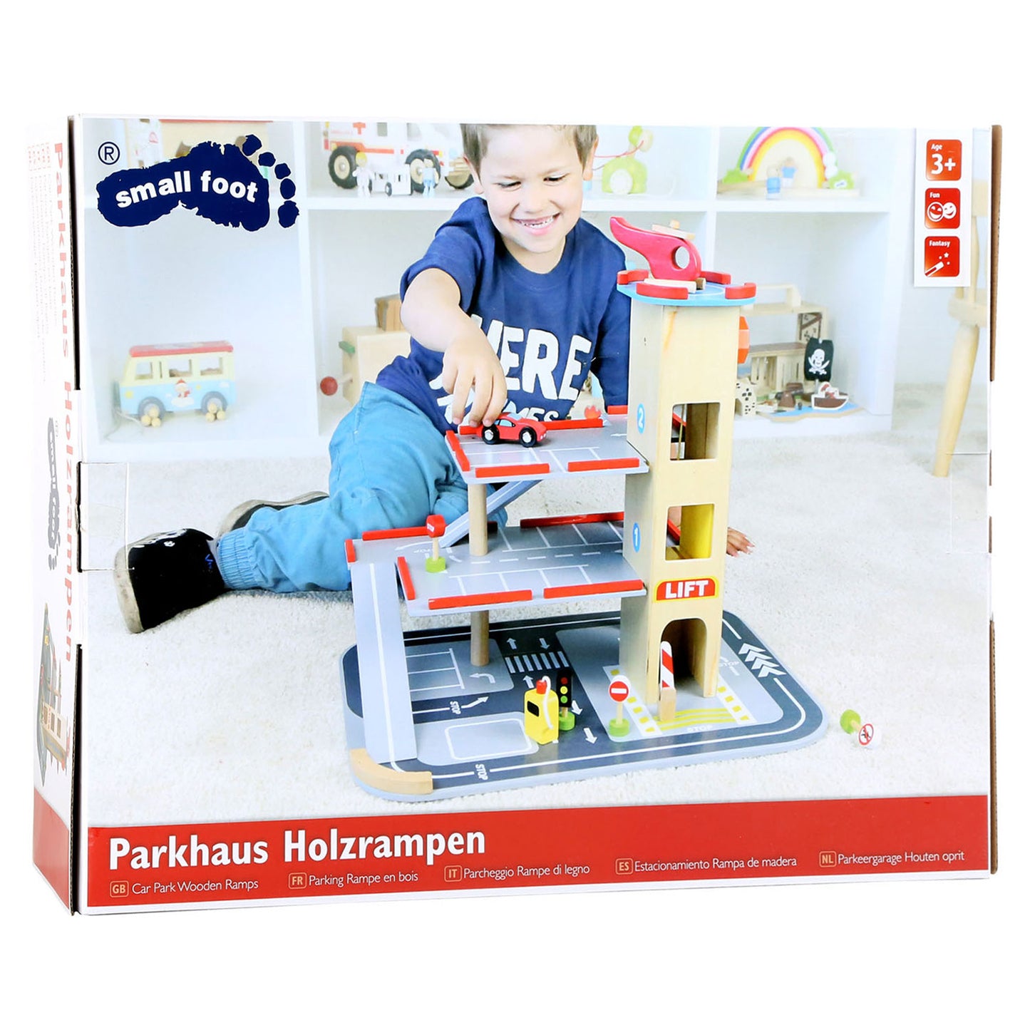 Petit pied - parking en bois avec accessoires