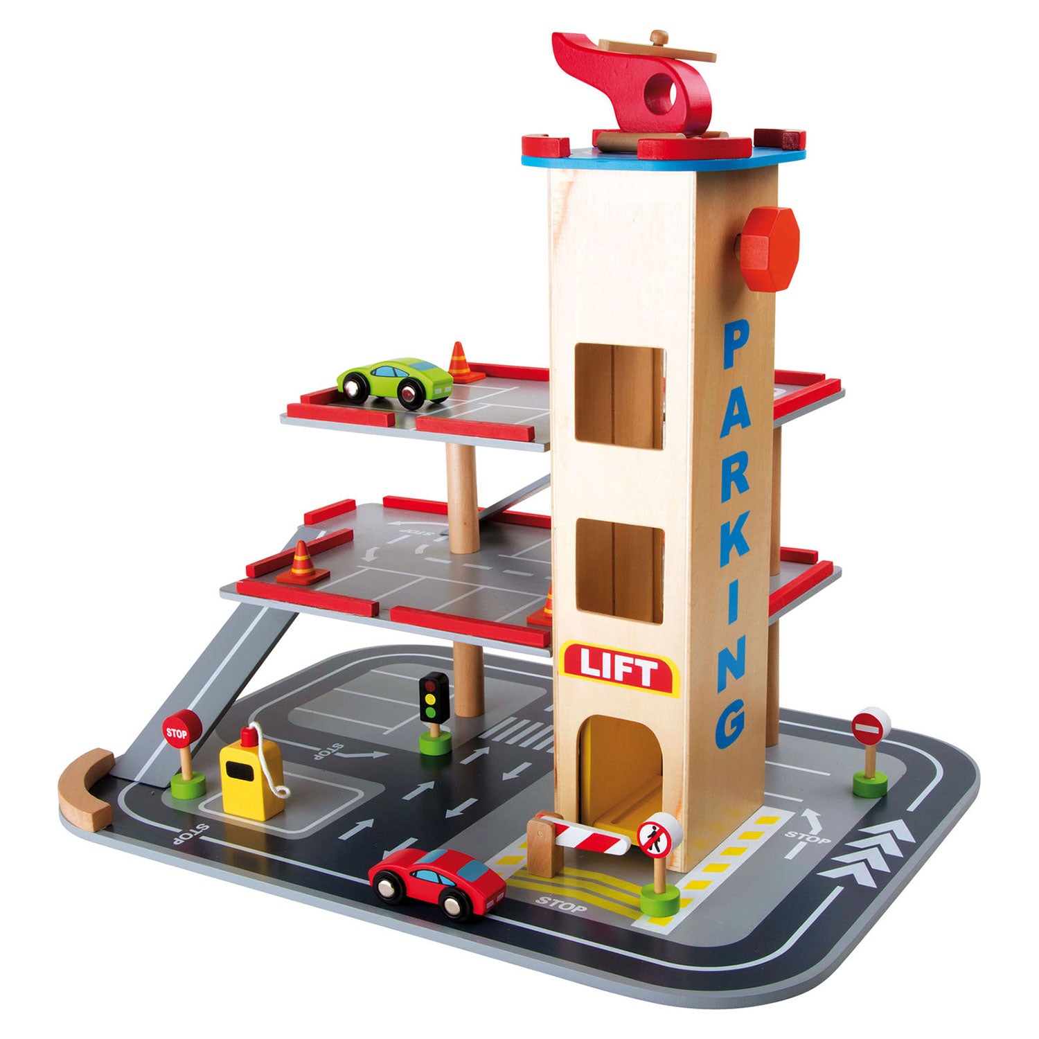 Petit pied - parking en bois avec accessoires