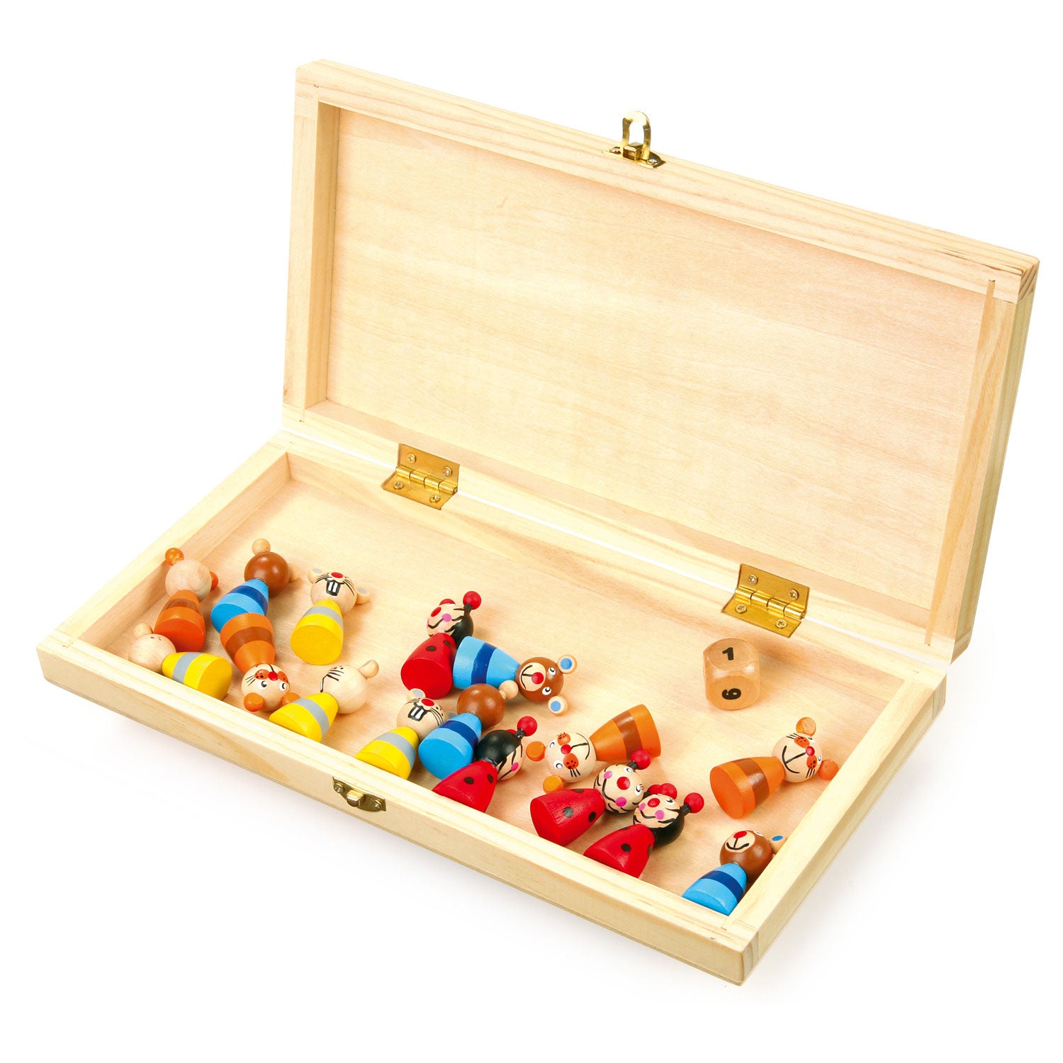 Animaux ludo en bois à petit pied