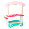Cart de crème glacée en bois à petit pied avec accessoires