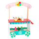 Cart de crème glacée en bois à petit pied avec accessoires