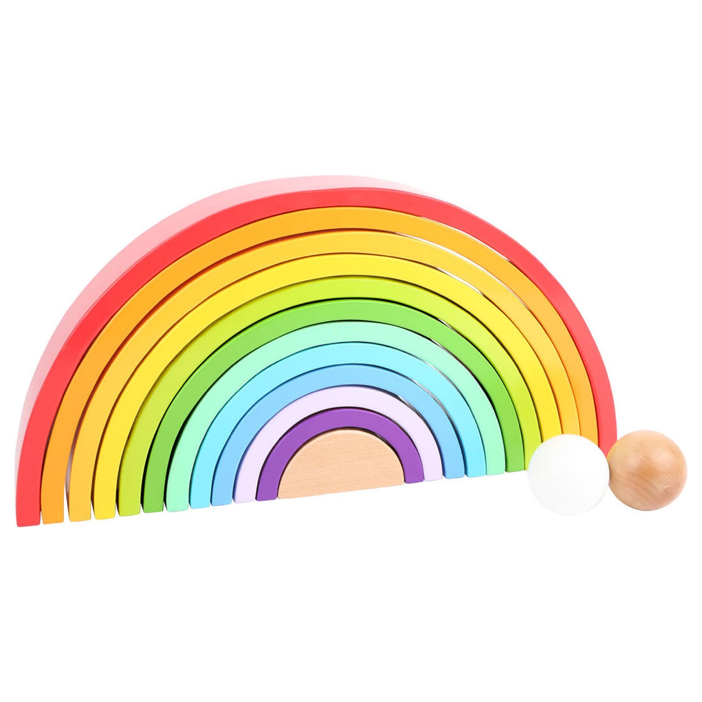 Blocs de construction en bois de petit pied Rainbow XL, 14dlg.