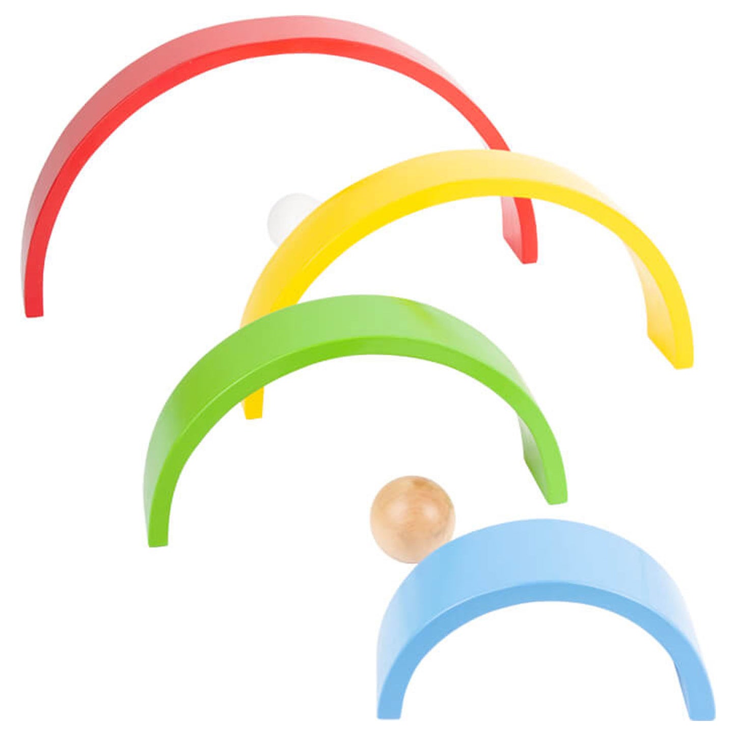 Blocs de construction en bois de petit pied Rainbow XL, 14dlg.