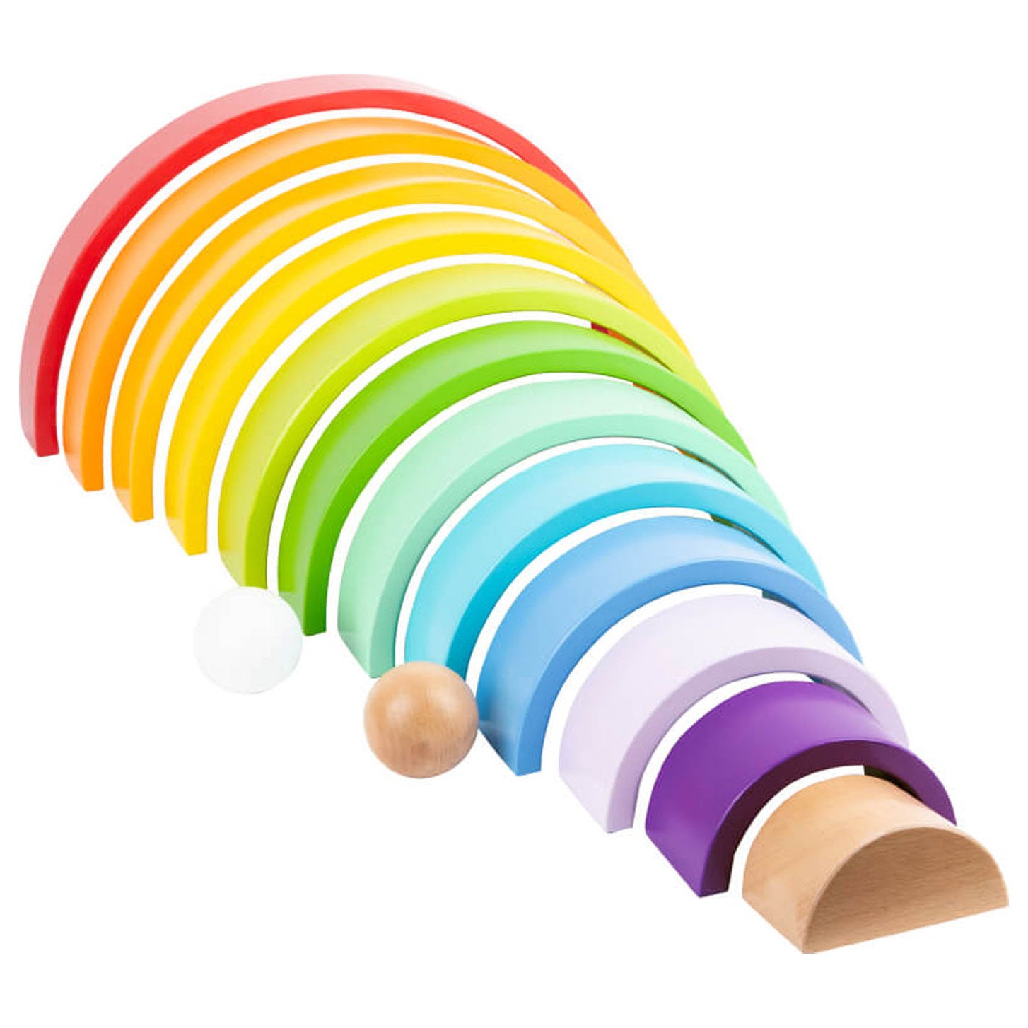 Blocs de construction en bois de petit pied Rainbow XL, 14dlg.