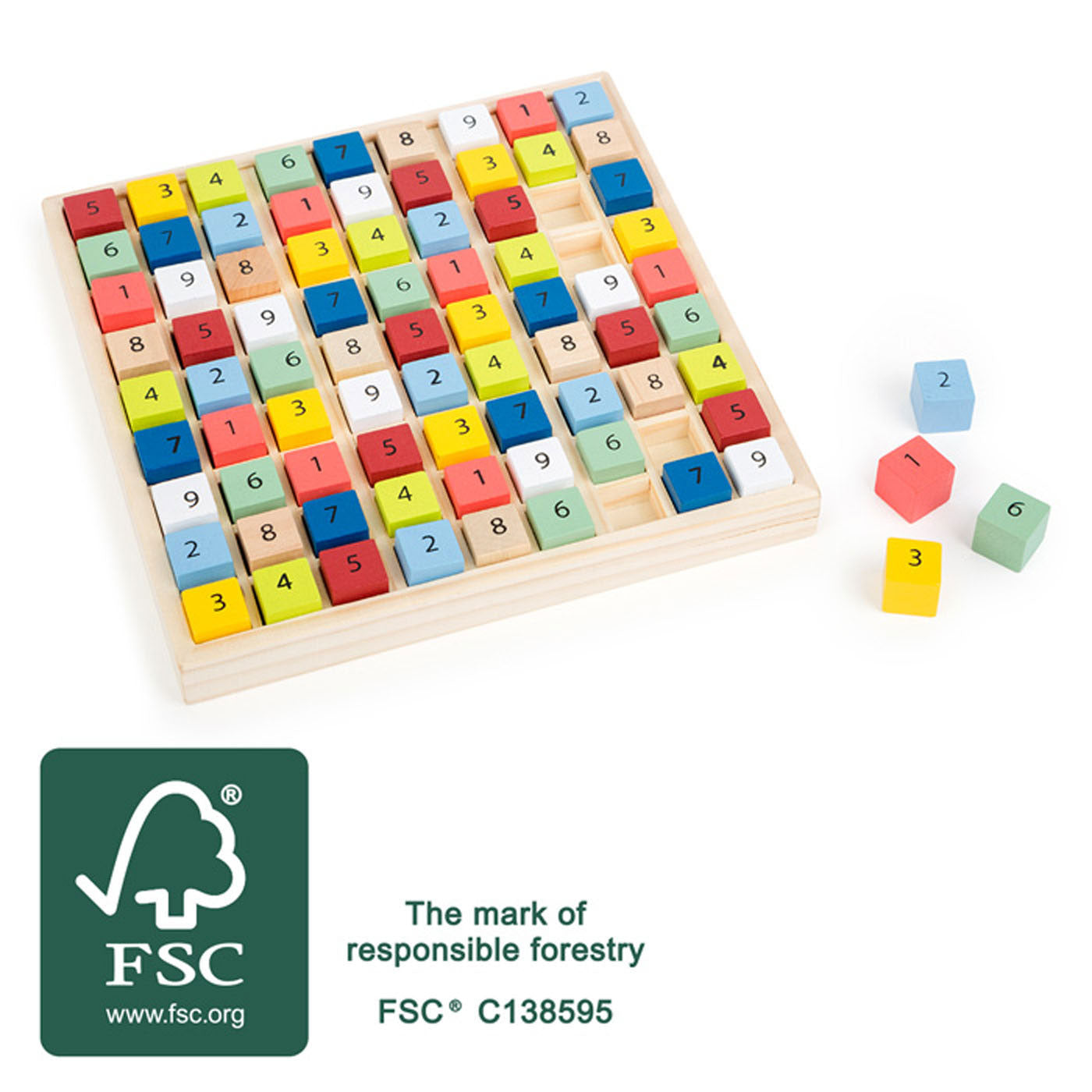 Couleur de jeu Saudoku en bois petit, 82dlg.