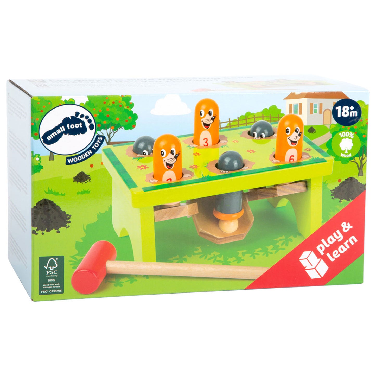 Petit pied en bois Hamperbank mollen
