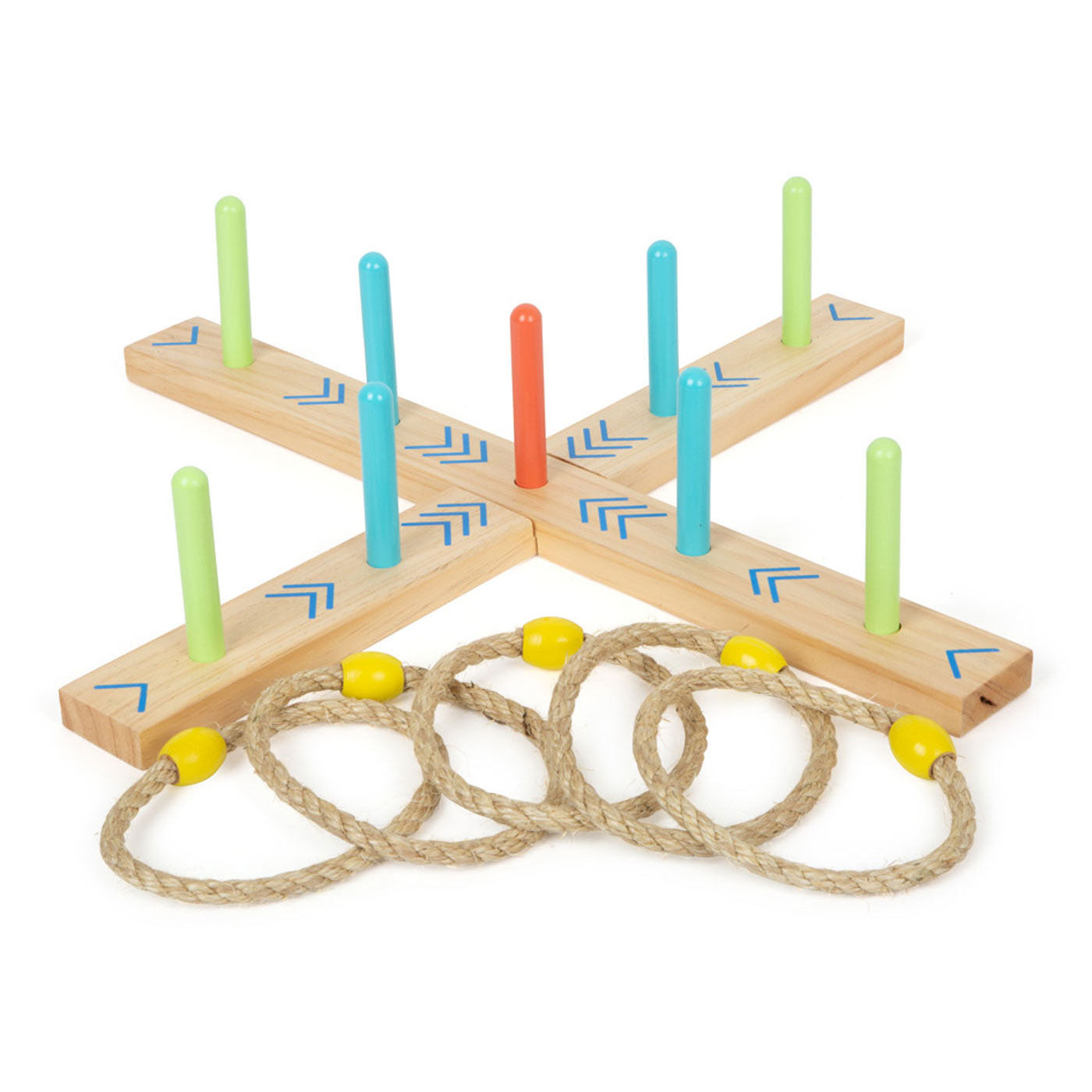 Petit pied anneaux en bois du jeu actif