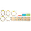 Petit pied anneaux en bois du jeu actif