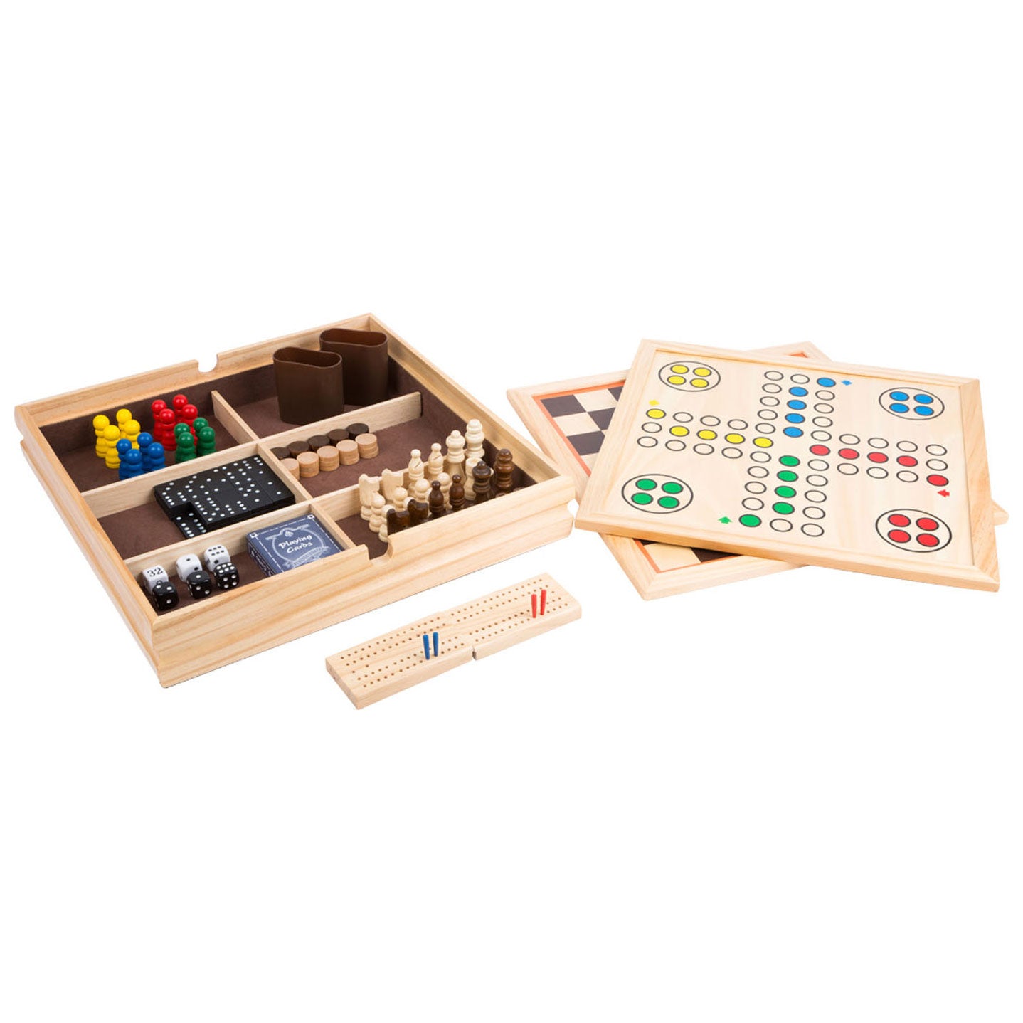 Jeux classiques en bois de petit pied 9in1