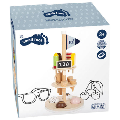 Petits glaces en bois avec support, 15dlg.