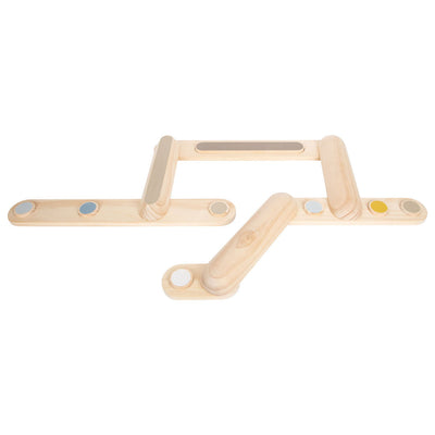 Adventure de poutre d'équilibre en bois petit pied, 7dlg.
