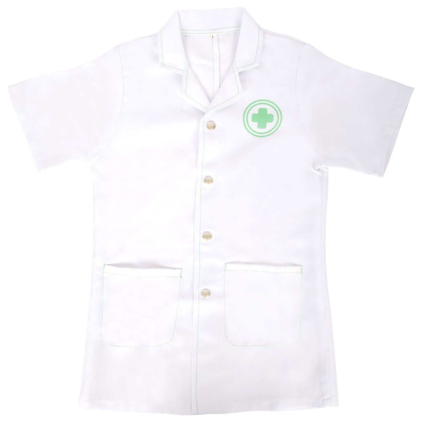 Veste de petit médecin avec accessoires en bois, 4dlg.