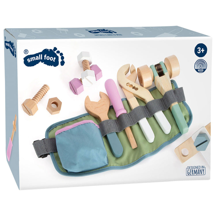 Petite ceinture à outils pour les pieds avec outils en bois, 15pcs.