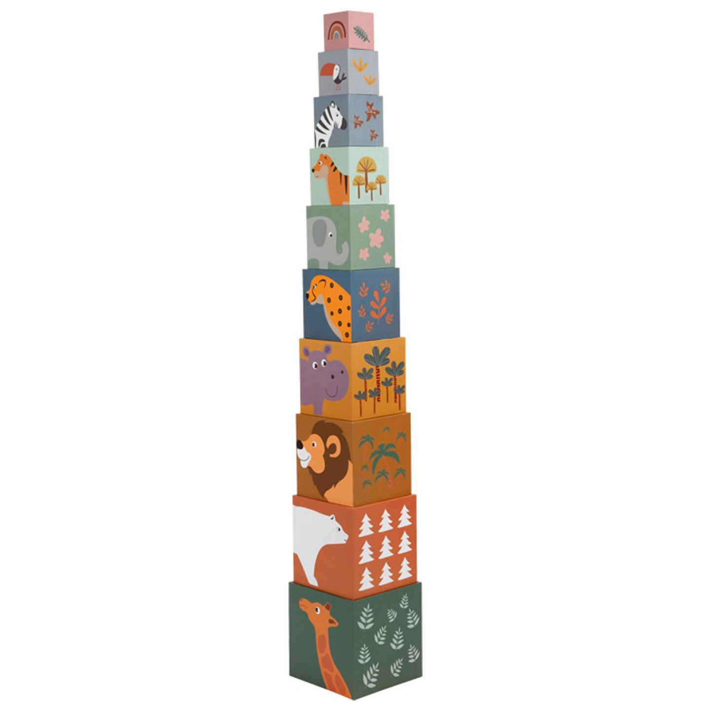Blocs d'empilement de petits pieds en carton, 10dlg.