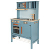 Cuisine pour enfants en bois à petit pied bleu, 7dlg.