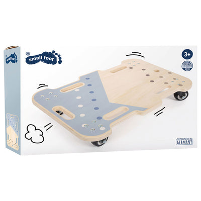 Panneau à rouleaux en bois petit pied bleu