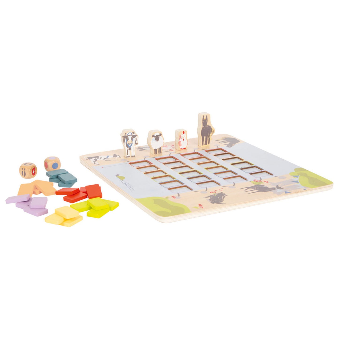 Petit pont de jeu en bois de petit pied Animaux