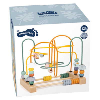Poudons à moteur en bois à petit pied avec des perles