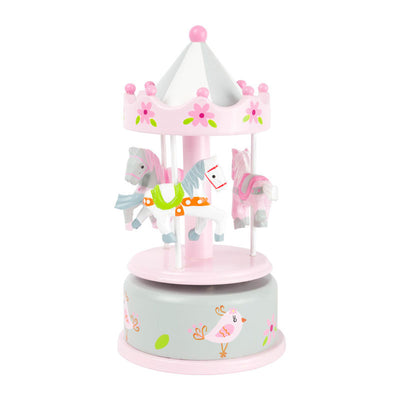 Boîte de musique en bois petit pied et licorne wandable