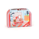 Makeuvré de jeu rétro en bois de petit pied dans une valise - afbeelding 2