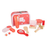 Makeuvré de jeu rétro en bois de petit pied dans une valise - afbeelding 3