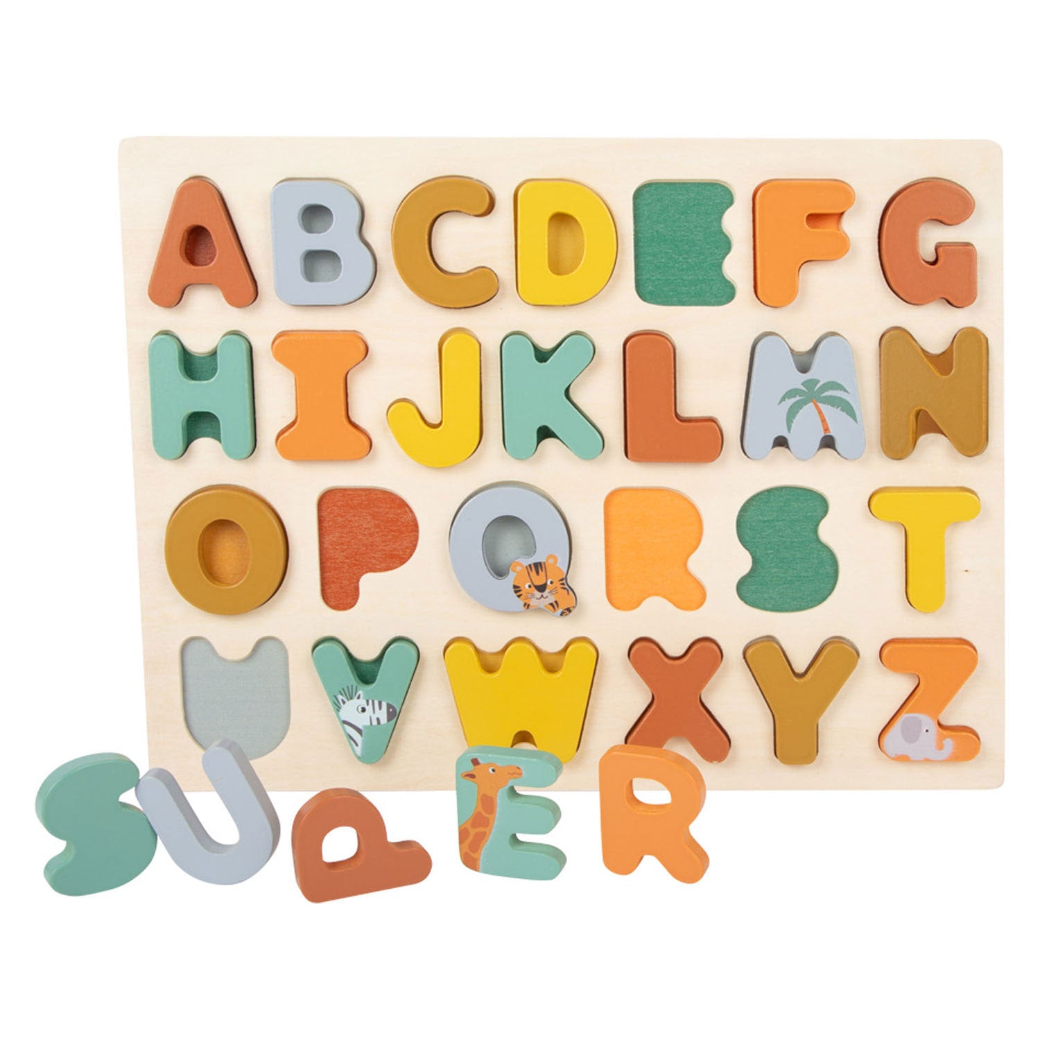 Small Foot Wooden Alphabet Puzzle Safari