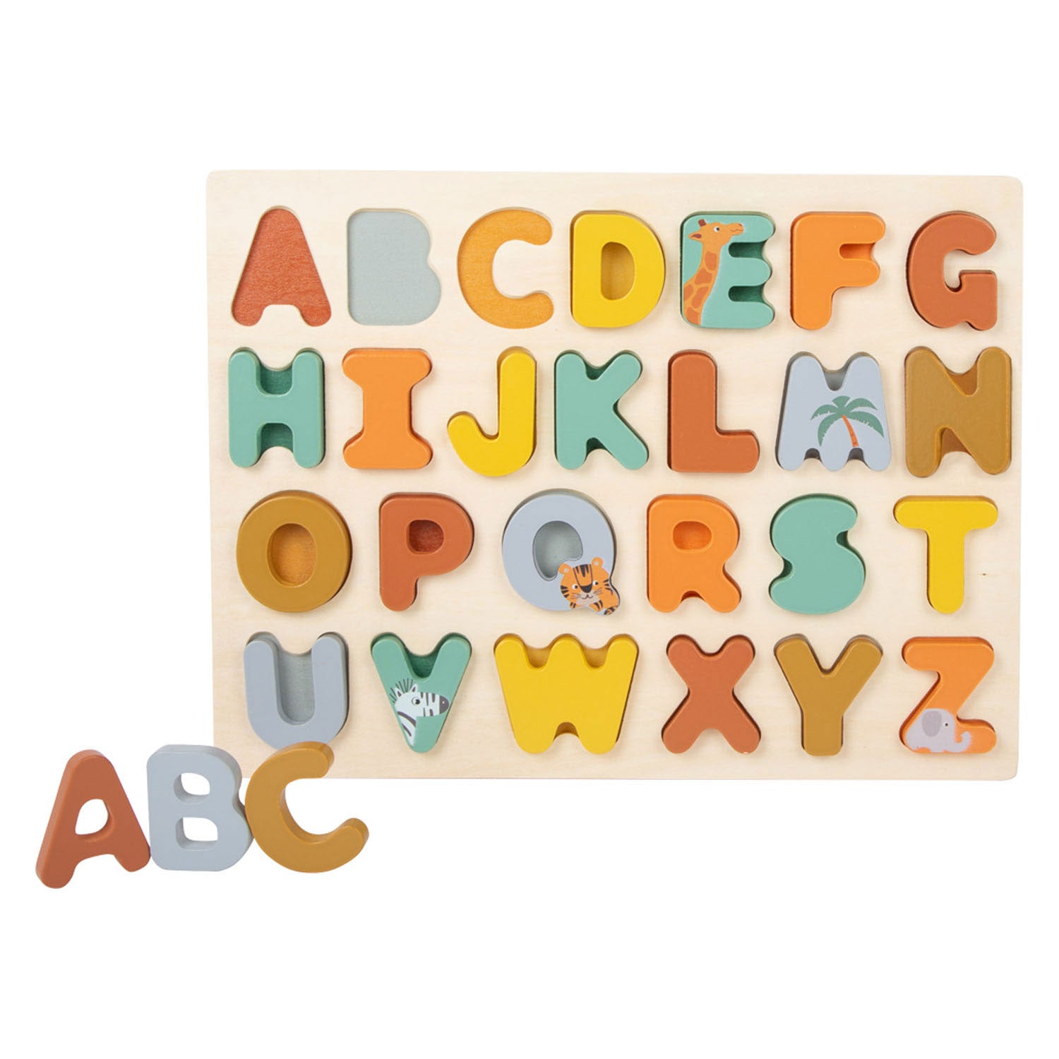 Small Foot Wooden Alphabet Puzzle Safari