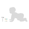 Petit pied de bébé en bois hochet maracas dier, ensemble de 2