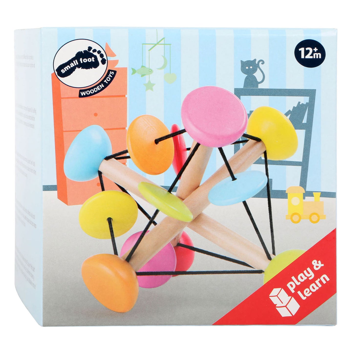 Bouettes en bois de petites pieds avec motricité élastique